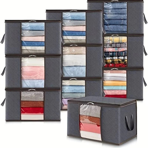 3 Pack 90L Multiuse Storage Bags, Cloths, Duvet, Toys With Zips/Durable Handles