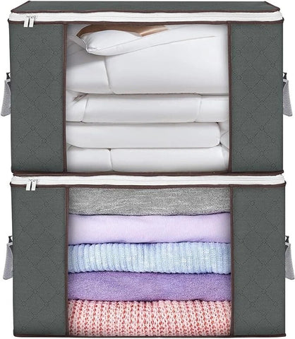 3 Pack 90L Multiuse Storage Bags, Cloths, Duvet, Toys With Zips/Durable Handles