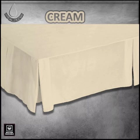 Base Valance Poly Cotton Plain Dyed Luxury Platform Box Pleated Sheet All Sizes