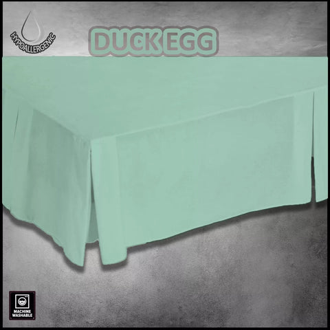 Base Valance Poly Cotton Plain Dyed Luxury Platform Box Pleated Sheet All Sizes