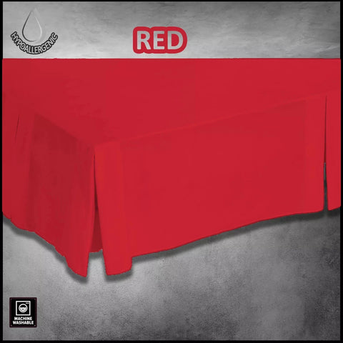 Base Valance Poly Cotton Plain Dyed Luxury Platform Box Pleated Sheet All Sizes