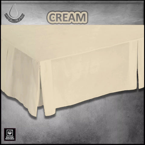 Base Valance Poly Cotton Plain Dyed Luxury Platform Box Pleated Sheet All Sizes