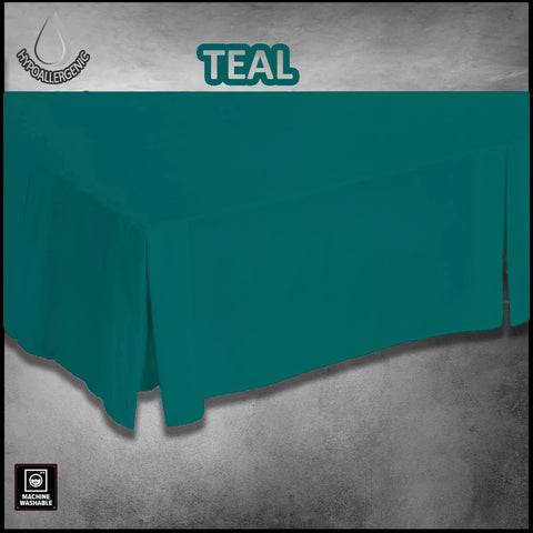 Base Valance Poly Cotton Plain Dyed Luxury Platform Box Pleated Sheet All Sizes