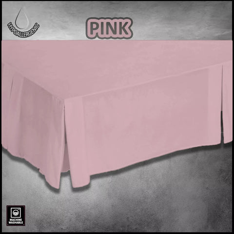 Base Valance Poly Cotton Plain Dyed Luxury Platform Box Pleated Sheet All Sizes