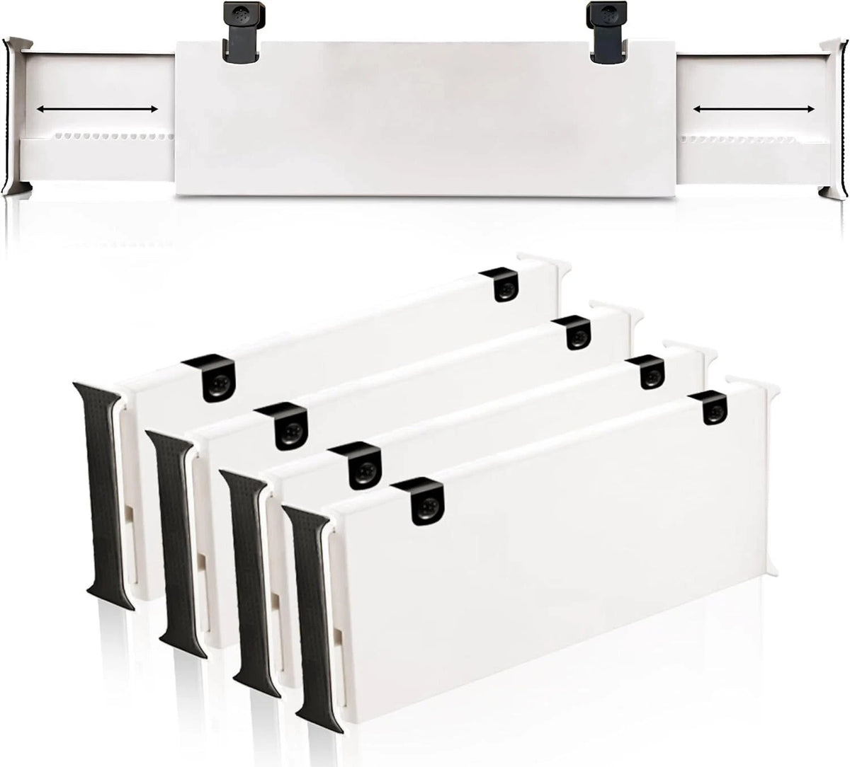 Expandable 4 Pack Drawer Dividers, Drawer Organizer & Storage Organizer/Solution