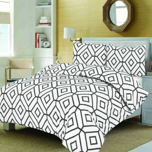 Luxury 100% Egyptian Cotton Printed Duvet Cover Sets Bedding Set All Sizes
