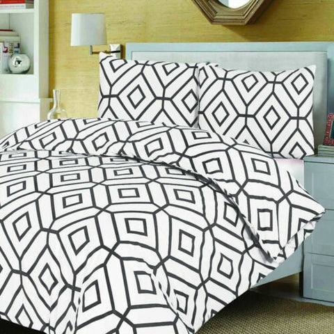 Luxury 100% Egyptian Cotton Printed Duvet Cover Sets Bedding Set All Sizes