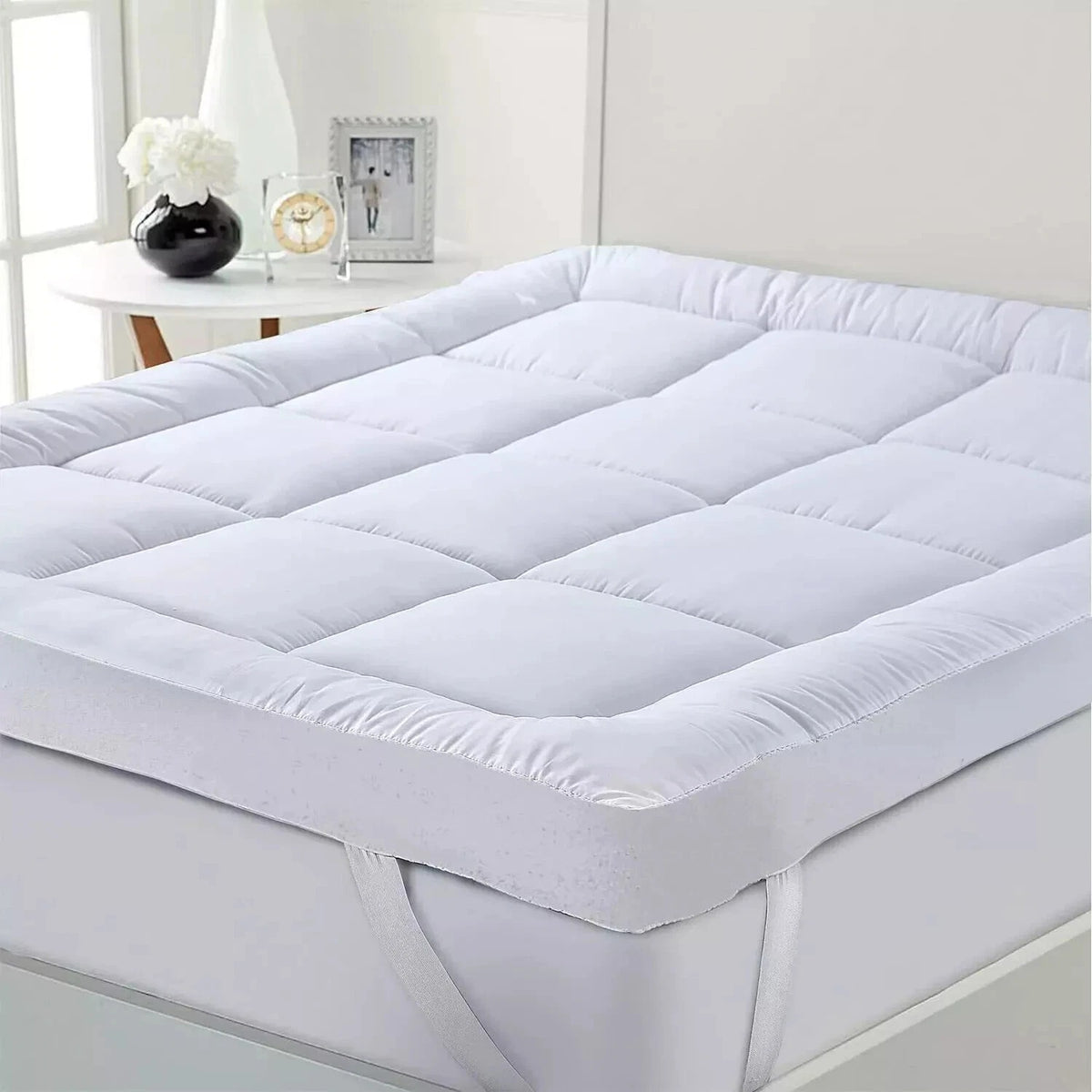 Luxury Soft Hotel Quality Microfiber Mattress Topper Box Stitched Thick 5cm