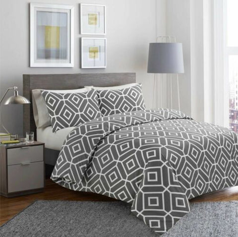 PRINTED 100% EGYPTIAN COTTON DUVET QUILT COVER SET SINGLE DOUBLE KING ALL SIZES