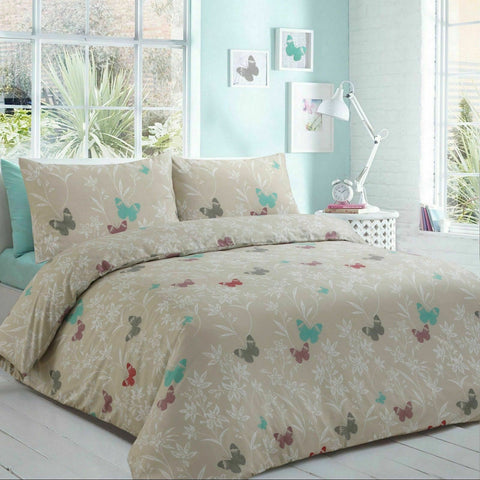 Printed 100% Egyptian Cotton Duvet Cover Single Double King Size Bed Sheets