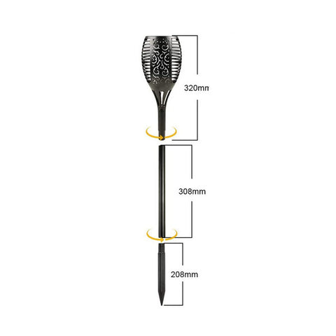 Solar Torch Lights for Outdoor & Pathways | Automatic Solar Flame Lights | Waterproof Solar Flame Torch