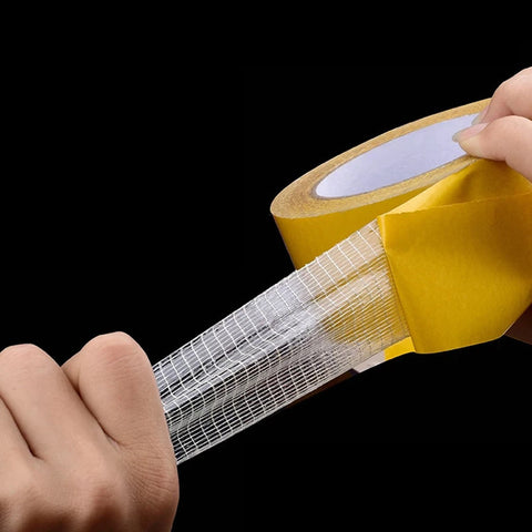 Strong Adhesive Double-Sided Fiberglass Mesh Tape