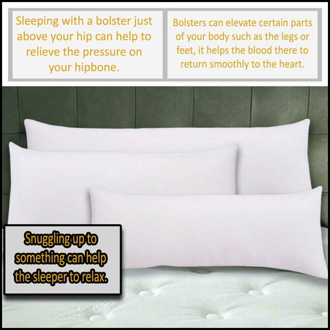 Luxury Orthopaedic Bolster Pillow Body Neck Support Cushion 3Ft 4Ft All Sizes