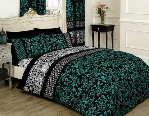 4PC Duvet Cover Set & Fitted Sheet 100% Egyptian Cotton Single Double King Sizes