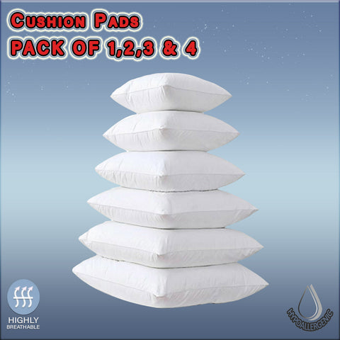 Cushion Pad Extreme Fill Plump Hollowfibre Inners Fillers Scatters All Sizes UK