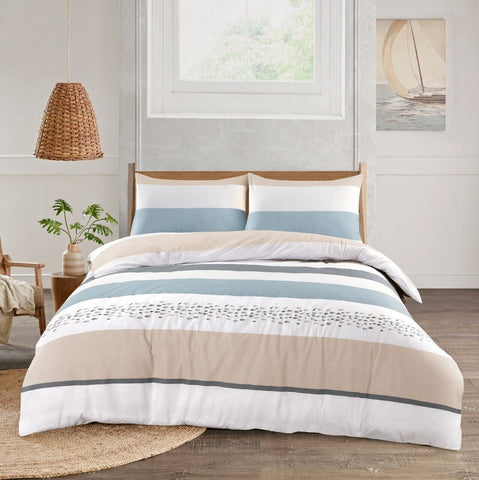 100% EGYPTIAN COTTON DUVET QUILT COVER SET SINGLE DOUBLE KING SIZE SUPER KING