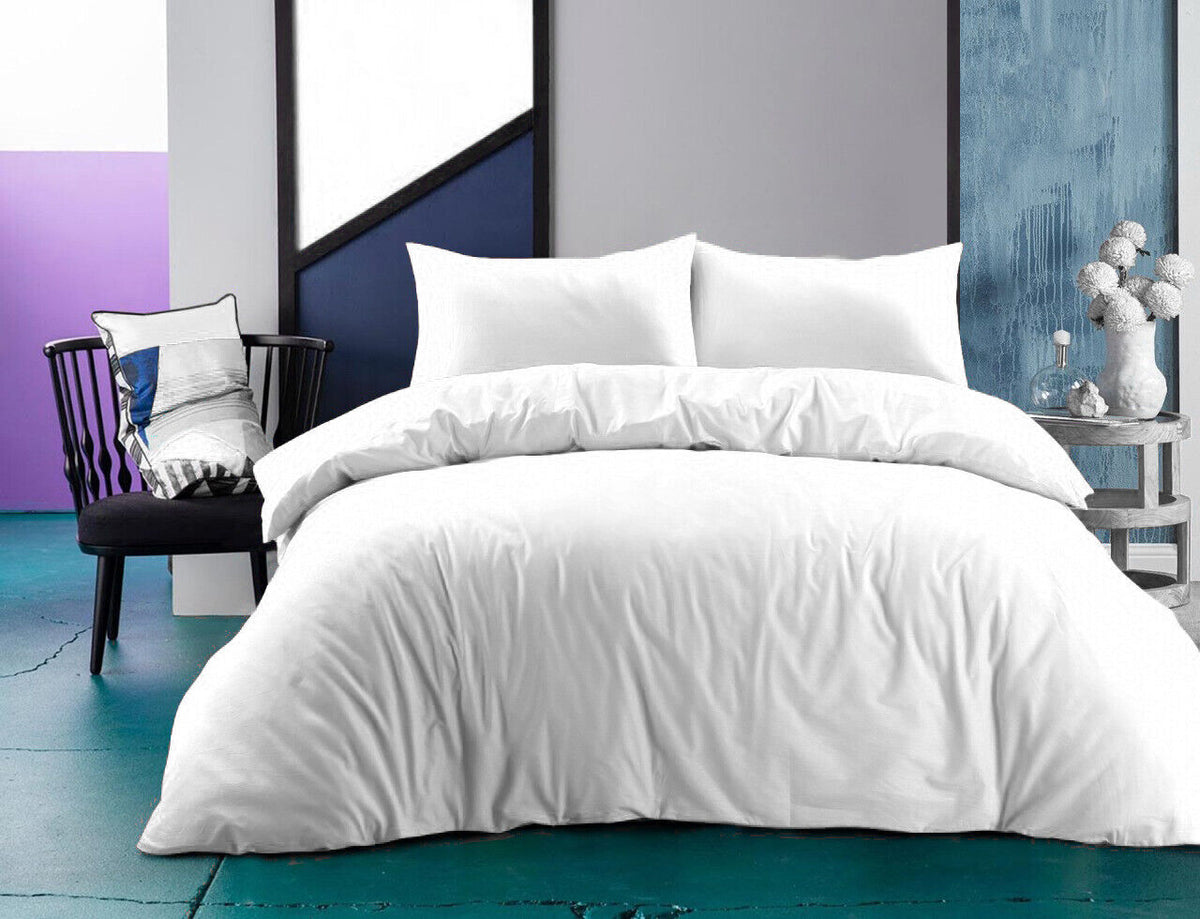 100% COTTON DUVET QUILT COVER BEDDING SET SINGLE DOUBLE KING SUPER KING ALL SIZE