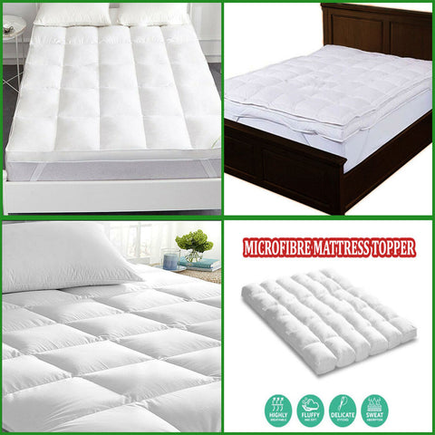 Mattress Topper 5cm Thick Luxury Soft Hotel Quality Microfiber Anti Allergy