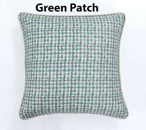 Cushion Cover 18" x 18" Square Patched Lines Décor Throw Sofa Pillow Case Print
