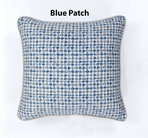 Cushion Cover 18" x 18" Square Patched Lines Décor Throw Sofa Pillow Case Print