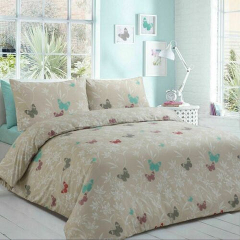 Printed 100% Egyptian Cotton Duvet Cover Single Double King Size Bed Sheets