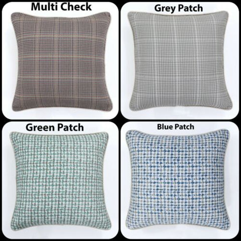 Cushion Cover 18" x 18" Square Patched Lines Décor Throw Sofa Pillow Case Print